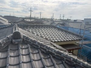 茨木市屋根葺き替え工事の施工前